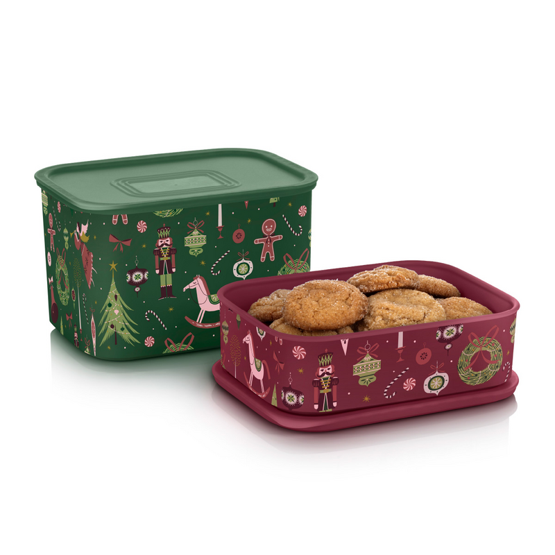 Tupperware ClickPlus Koektrommels Kerst Tupperware ClickPlus Koektrommels Kerst