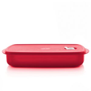 Tupperware CrystalPlus 1,3 l magnetronschaal rechthoekig plat
