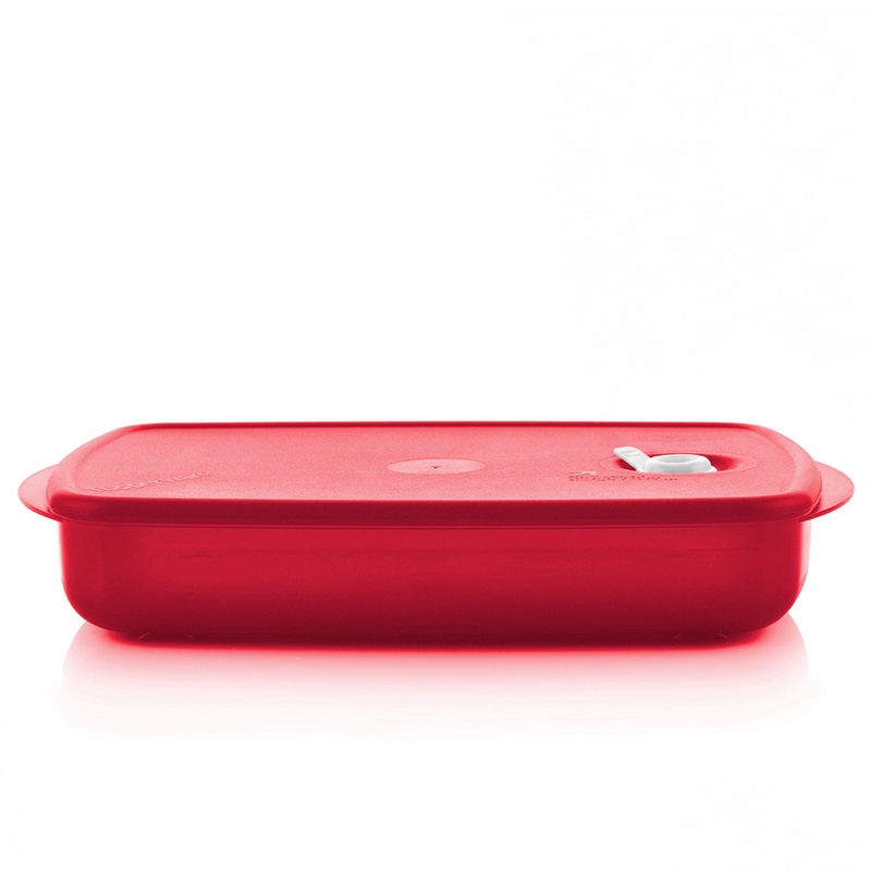Tupperware CrystalPlus 1,3 l magnetronschaal rechthoekig plat