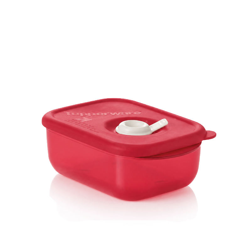 Tupperware CrystalPlus 260 ml rock-n-serve klein magnetronbakje rood