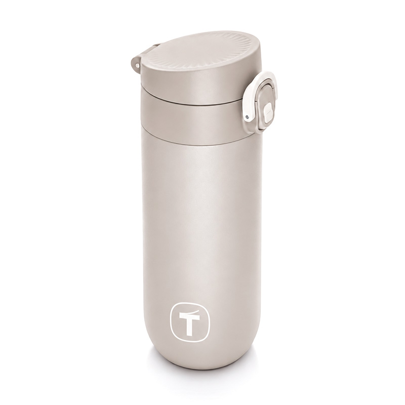 Tupperware isoleerfles 450 ml beige drinkfles rvs