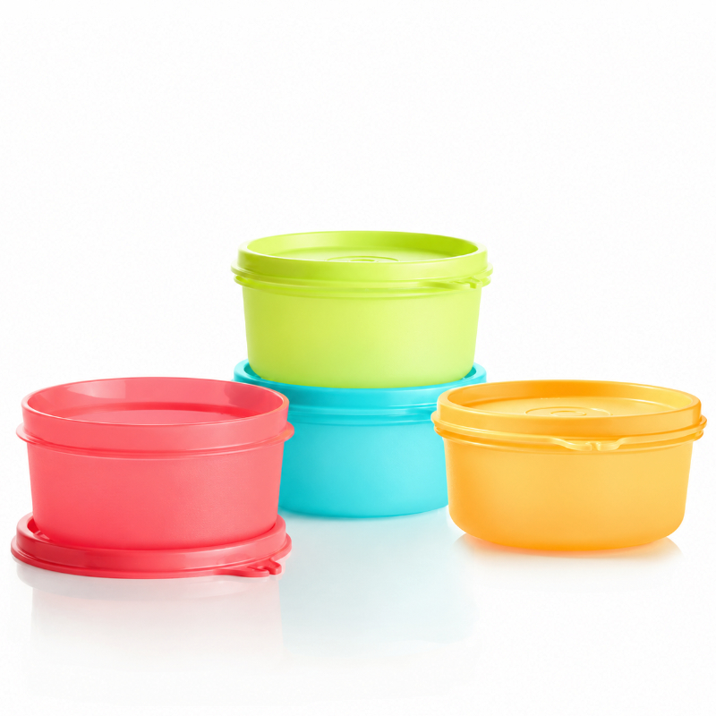 Tupperware Bakjes Regenboog 250 ml schaaltje kleine kom yoghurtbakje bakje met deksel
